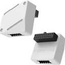 EZDIY-FAB USB 3.2 Gen 1/USB 3.0 Front Panel Header 19-Pin to Type-E 90 Degree Adapter, Motherboard Internal Header Adapter Converter-White-STD