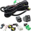 H11 H8 Fog Light Wiring Harness for 2007-2012 Honda Civic 2009-2014 A'cura TL TSX w/OEM Style ON/Off Switch Kit & 40A 4-Pin Relay Fog Lamps Socket Wire Connector for LED Fog Driving Lights