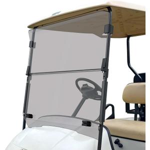 Golf Cart Windshield, Fold Down and Anti-UV Windshield Kit for 1995-2013 EZGO TXT/DCS/PDS Golf Cart, 40.6" W X 33" H, Tinted/Clear