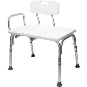 Carex Shower Bench and Shower Chair For Elderly and Disabled with Height Adjustable Legs, Tub Bench Converts to Right or Left Hand Entry, Shower Chair For Bathtub