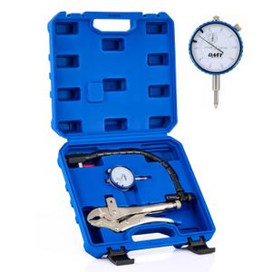 Orion Motor Tech Dial Gauge, Brake Runout Gauge and Ball Joint Gauge, Clamping Dial Indicator with 7 in Locking Pliers & 360 Flexible Stem Holder, 0.01 mm Precision Automotive Dial Indicator