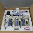 3/4" NPT Industrial Air Dryer for Compressor,4 Stage Air Compressor Water Separator System,Filter Oil Water Separator Dryer for Plasma Cutter and Paint Spray,Auto Drain, 4 Stage, 3/4"npt, Auto Drain