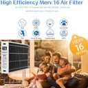 X6672 MERV 16 16x25x5 Furnace Filter Compatible with Lennox X6672 for Furnace HVAC System, Part #HCF16-16, 2 Pack