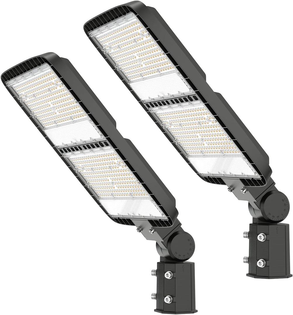 300W LED Parking Lot Light: 36000LM, 5000K Slip Fit Mount 2Packs