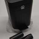 Dog Poop Trash Can Outside, 5L/1.3Gal Metal Dog Waste Trash Can with Lid, Foot Pedal, Pet Waste Container with 40 Bags, Poop Bucket with Lid Soft Close for Pet, Black