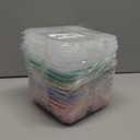 8 Pack Stackable Snack Containers, 3-Compartment Bento Box for School, Office, Travel Meal Prep with Lids