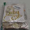 Champagne Baby Shower Decorations, Boho Beige Baby Shower Decor Set with Welcome Baby Banner,Tissue Pom Poms,Oh Baby Cake Topper,Nude Cream Gold Balloons| Neutral Baby Boy Girl Shower Party Supplies