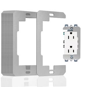 Wall Plate Spacer, 12Pack Metal Flush Fit Device Level Plate for Wall Outlet Repair and Loose Electrical Plug Fix, Outlet Spacers Extender Shims for Electrical Box/Switch