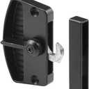 Prime-Line A 155 Deluxe Latch and Pull, 2-3/8 In., Diecast Construction, Painted Black (Single Pack)