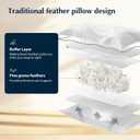 Pacific Coast Goose Feather and Down Bed Pillows Standard Size Set of 2, Hotel Pillow for Sleeping, Downproof, Soft, Fluffy, 100% Cotton Shell