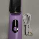 Cordless Hair Straightener Brush, Mini Portable Straightening Brush for Travel, USB Rechargeable Negative Ion Hot Comb Straightener for Lightweight Carry, Handbag Storage, Touch Up, Busy Commute (Purple)