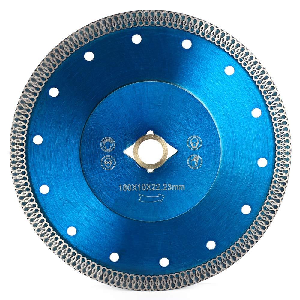Super Thin Tile Saw Blade 7" Diamond Saw Blade for Cutting Granite Marble Porcelain Tile (7")