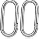2pcs 4 Inch Carabiner Clip Oval Carabiner Clip Heavy Duty Carabiner Spring Snap Hook Oval Shape 10x100mm