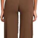 watersouprty 2 Piece Workout Sets for Women Cropped Tops Straight Leg Pants Pilates Outfits M