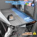 Dog Car Seat Cover for Back Seat with Hard Bottom,Waterproof Back Seat Extender for Dogs,Dog Hammock Dogs Bed for Cars, SUVs,Pet Seat Cover for Back Seat Holds 400lbs with Mesh Window & Pocket-Grey