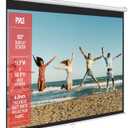 Pyle Manual Pull Down Projector Screen - Universal 100-inch Roll-Down Retractable Manual Screen w/ Auto-Locking, Adjustable Screen Height, Black Masking Border -Home PRJSM1006