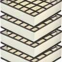 Joyoldelf Sock Drawer Organizer Divider Underwear Organizer 24-cell Fabric Dresser Drawer Organizers Storage Boxes for Socks Lingerie, Handkerchiefs, Ties 4 Pack (Beige)