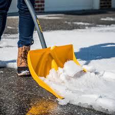 Snow Shovel for Driveway Stairs Decks Garage Snow Removal with Telescopic 5259 inch Long Handle Lightweight Household Snow Shovel for Soft and Light Snow Removal (16 inch Wide)