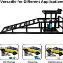 Skepphlay 2 Pack Hydraulic Car Ramps 5t, Car Ramps High Lift 11000lbs, Cars Lift Service Ramp Height 9"-14.2", Heavy Duty Steel Auto Ramp for Changing Oil for Maintenance, Black
