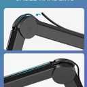 InnoGear Mic Boom Arm, Microphone Stand with Cable Management Channels Height Riser for Blue Yeti FIFINE AM8 K669B HyperX QuadCast S SoloCast AT2020 Shure SM7B MV7 and Other Mics