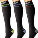 CHARMKING Compression Socks for Women & Men Circulation (3 Pairs) 15-20 mmHg is Best Athletic for Running, Flight Travel, Support, Cycling, Pregnant - Boost Performance, Durability (S/ M, Multi 18)