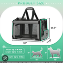 Paw Ballet Pet Carrier, Collapsible Airline Approved Dog Cat Carrier, Soft Top Load Cat Carrier Bag for Small Medium Cat & Dog Under 20 lbs, Cat Travel Carrier Bag with Safety Lock Zipper, Gray