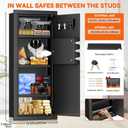33.46'' Tall Fireproof Wall Safes Between the Studs, Fire Security In Wall Safe with Digital Keypad, Removable Shelves and Fireproof Bag, Anti-Theft Hidden Wall Safe for Home, Cash, Documents