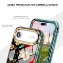 Turquiase Cute Flower Case for iPhone Air 6.5 inch Built with Screen Protector, Lightweight and Stylish Full Body Shockproof Protective Rugged TPU Case for Women/Girls-Black Peonies