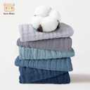 Ease Cubs 12 Pack Muslin Washcloths for Baby - 100% Cotton Baby Wash Cloths for or Baby Face Body Comfy and Soft for Newborn Infants Kids Girls and Boys - 12"x12" - Slate, Grey and Navy Series