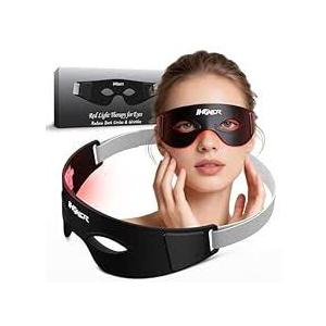 Red Light Therapy for Eyes – Red Light Therapy Glasses & Eye Pods for Eye Bags to Reduce Fine Lines, Dark Circles, and Puffiness for Men & Women – Black Middle