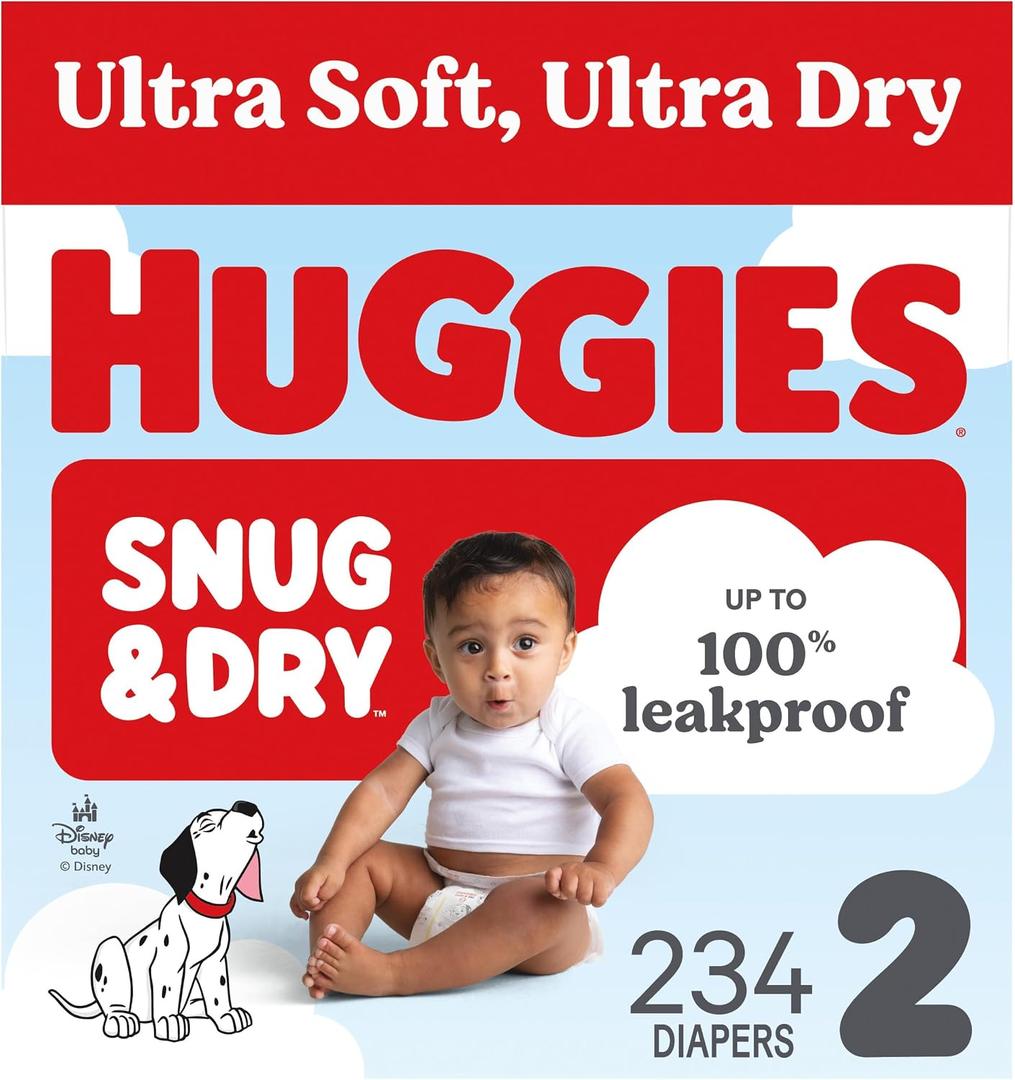 Huggies Snug & Dry Diapers Size 2, 234 Count