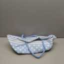 Aori Reborn Baby Dolls Bassinet - Baby Doll Carrier Bed Soft Doll Carrier Accessories with Handle for 17-22 Inches Newborn Girls (Blue)