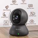 blurams Indoor Camera, 2K Pet Camera 360° Cameras for Home Security with Phone App, Motion Tracking, 2-Way Audio, IR Night Vision, Siren, Compatible with Alexa & Google Assistant