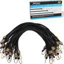 XSTRAP STANDARD 10-Inch Mini Bungee Cords 20 Pieces Rubber Stretchy Bungee Cords with Steel Hooks for Tarp Covers, Canvas Canopies, Motorcycle, Cargo, Hang Christmas Ornaments (Black)