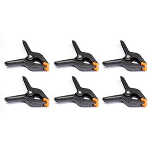 6 Pack Spring Clamps Clips for Backdrop Clips Clamps for Backdrop Crafts/Muslin/Paper Photo Studio Heavy Duty Background,Black