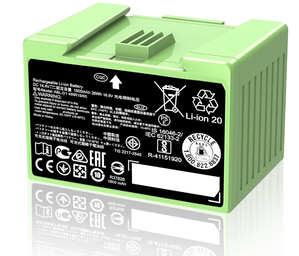 ABL-D1 Battery for iRobot Roomba i7 j7 e5 e6 e5150 e5152 e6198 and i3 i3+ 3150 3550 i4 4150 i4+ 4550 4552 I7 i7158 i7+ 7150 7550 J7 J7+ i8 i8+ Replacement Lithium Ion Battery for Roomba i and e Series