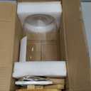 VOVUVK 1 Gallon Glass Drink Dispenser For Parties, Beverage Dispenser With Bamboo Wood Stand And Stainless Steel Spigot, Countertop Water Dispenser, Lemonade Dispenser For Wedding, Picnic (1PACK)