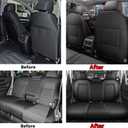 HKZ Fit CRV Car Seat Covers Full Set for Honda CR-V 2015 2016 CRV Sport;EX;EX-L;LX;Touring;Special Edition AWD/2WD - Leather (Black with Red Trim)