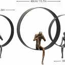ZSKXJBPF Wall Decor, Metal & Resin 3D Wall Art, Minimalist Modern Art Work Ornaments, Thinker Wall Sculpture for Living Room Bedroom Kitchen Office Gift (3 Piece, 39.9 Inch)