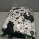 Faux Fur Throw Blanket for Couch, Fluffy Fuzzy Plush Bubble Blanket, Soft Warm Cozy Shaggy Rabbit Blanket, Luxury Decorative Gifts for Sofa Bedroom Living Room, 60x50inch (Cow Print-Black)