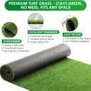 XLX TURF Artificial Grass Outdoor Runner Rug - 3FT x 10FT Fake Grass Carpet Low Pile Turf for Balcony Dogs Kids Playground - Pets Friendly