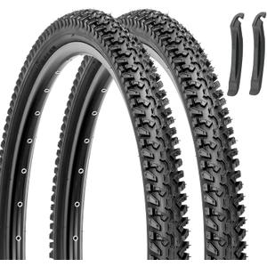 Hycline Mountain Bike Replacement Tire: 26x2.125 inch (56-559mm) Premium Butyl Rubber Puncture-Resistant Folding Bicycle Tire Compatible with MTB Off-Road Bike
