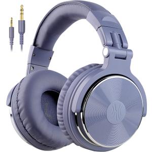OneOdio Wired Over Ear Headphones Studio Monitor & Mixing DJ Stereo Headsets with 50mm Neodymium Drivers and 1/4 to 3.5mm Jack for AMP Computer Recording Podcast Keyboard Guitar Laptop - Light Blue