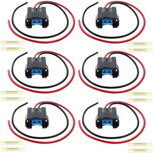 6PCS Fuel Injector Connector Plug Pigtail Wiring Harness Repair for Honda Accord Odyssey Pilot Ridgeline for Acura TL CL MDX NSX RL Saturn Vue 6 Also fit Chevy Silverado 3500 Replaced 89046626A FJ339
