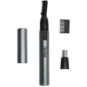 Wahl Micro Groomsman Battery Personal Trimmer for Hygienic Grooming with Rinseable, Interchangeable Heads for Eyebrows, Neckline, Nose, Ears, & Other Detailing - 05640-600, 4 Piece Set