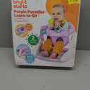 Bright Starts Learn-to-Sit Baby Floor Seat, 2-Positions Grow with Infant, Portable Baby Chair, Includes Sensory Toys, Unisex, 4-12 Months, Purple Paradise
