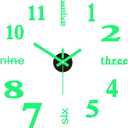 DIY Wall Clock Silent Frameless Wall Clocks Battery Operated 19.7 Inch Luminous Acrylic Wall Clock Sticker Modern Wall Clocks for Living Room Kitchen Bedroom Office (M)