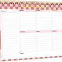 Taja Weekly To Do List Notepad with 52 Undated Sheets8.5"11"- Weekly Desk Planner for Women & Man, Work and Home - 1 Pack Rose Checkered