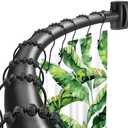 Haryaers Black Curved Shower Curtain Rod,35-76 Inches Adjustable Length Curved Shower Rods Round Shower Curtain Rod Rust Proof Stainless Steel Curved Shower Rods For Bathroom