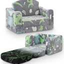 Thick Comfy Toddler Chair and Couch for Kids,2-in-1 Soft Plush Fold Out Sofa for Children,Convertible Couch to Lounger for Toddler